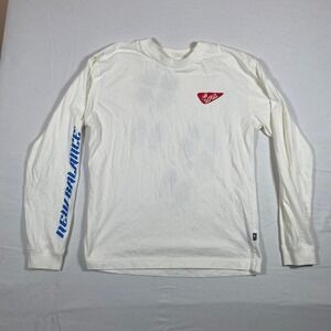 NEW BALANCE LONG SLEEVES SHIRT - OFF WHITE COLOR - SMALL - RUNNING EXERCISE
